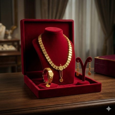 طقم عقد حلبي طبقتين