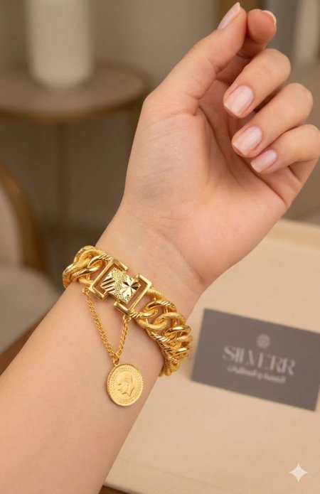 سوارة جنزير مع ليرة